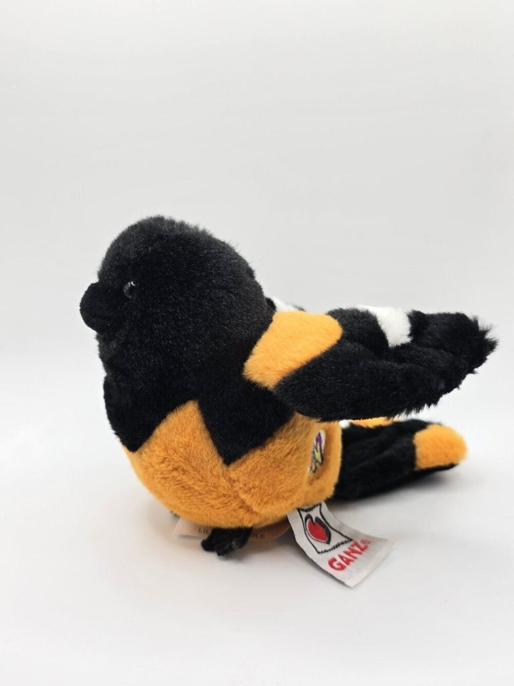GANZ Webkinz Lil'Kinz Oriole Bird HS510 Orange Black Plush Stuffed Toy No Code
